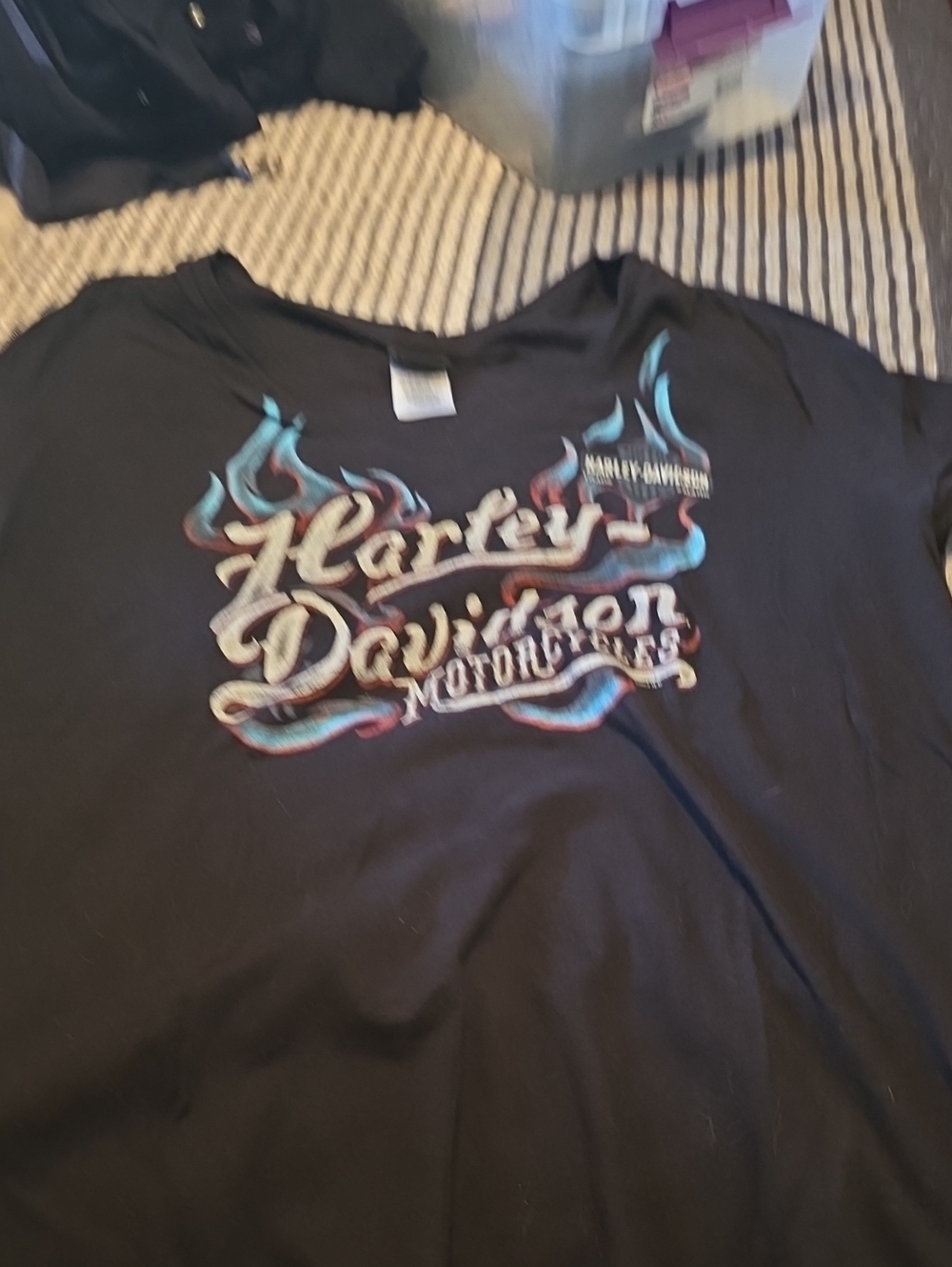 Harley-Davidson Black Crewneck Logo Tee with Small Neck Tag
